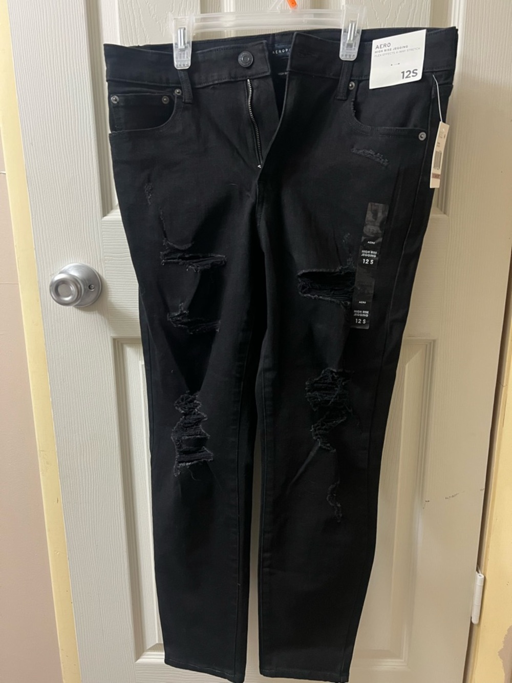 Aeropostale Black Distressed Jeggings